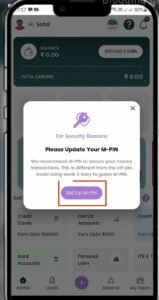 Set MPIN on the Banksathi App